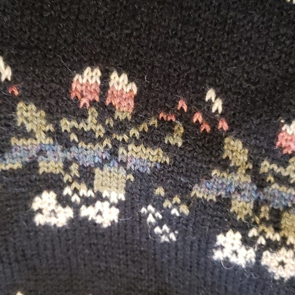 Vintage wool blend fair isle style cardigan - Picture 8 of 8